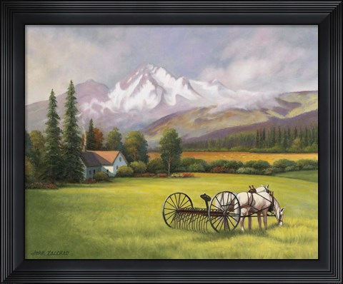 Framed Harvest In The Rockies Print