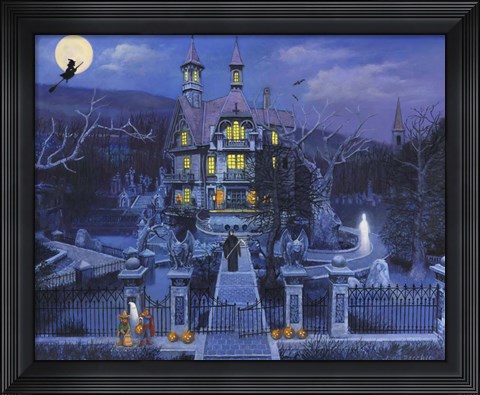 Framed Haunted House Print