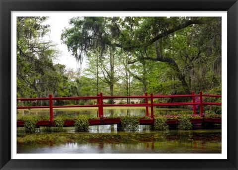 Framed Red Bridge Print