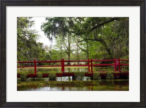 Framed Red Bridge Print