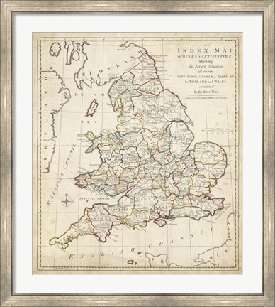 Framed Towns, Castles &amp; Abbey&#39;s in England &amp; Wales Print