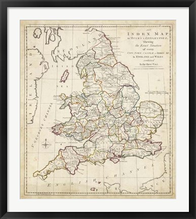 Framed Towns, Castles &amp; Abbey&#39;s in England &amp; Wales Print