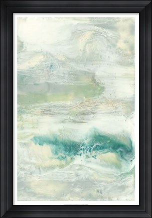 Framed Serene Seafoam I Print