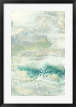 Framed Serene Seafoam I Print