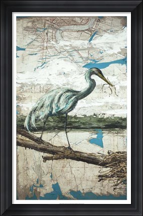 Framed Midway Heron II Print