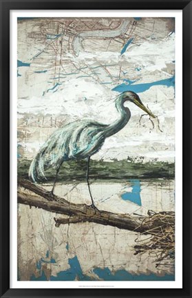 Framed Midway Heron II Print