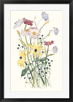 Framed Wildflower Watercolor II Print