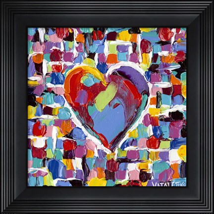 Framed Mosaic Heart II Print
