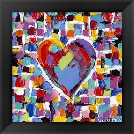 Framed Mosaic Heart II Print