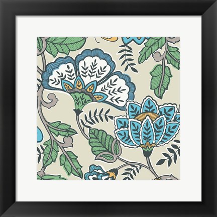 Framed Namaste Floral I Print