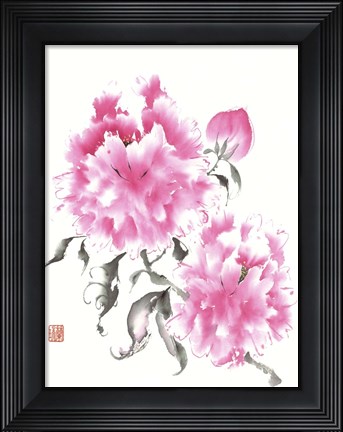 Framed Peonie Blossoms I Print