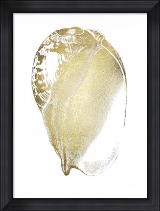 Framed Gold Foil Shell IV Print