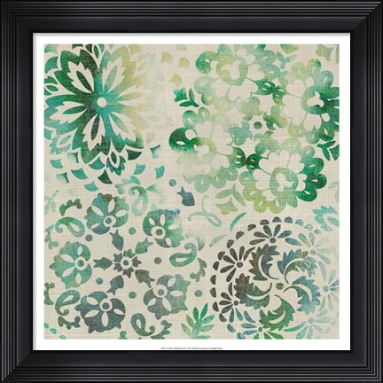 Framed Moss Medallions II Print