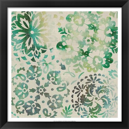 Framed Moss Medallions II Print