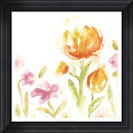 Framed Floral Song II Print
