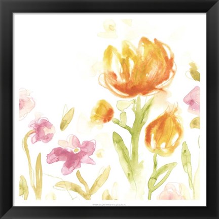 Framed Floral Song II Print