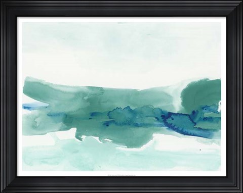 Framed Teal Coast II Print
