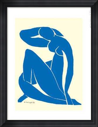 Framed Nu Bleu II Print