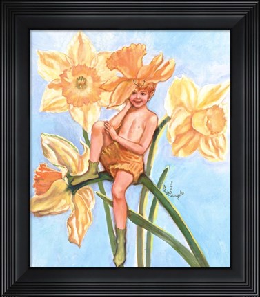 Framed Daffodil Elf Print