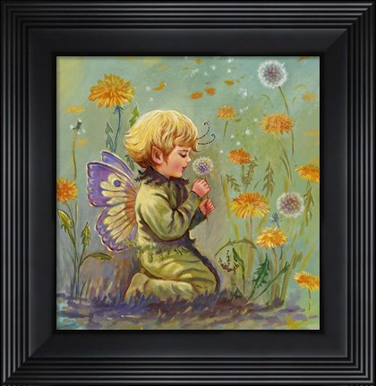 Framed Dandelion Elf Print