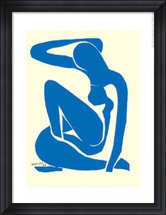 Framed Blue Nude I Print