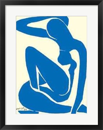 Framed Blue Nude I Print