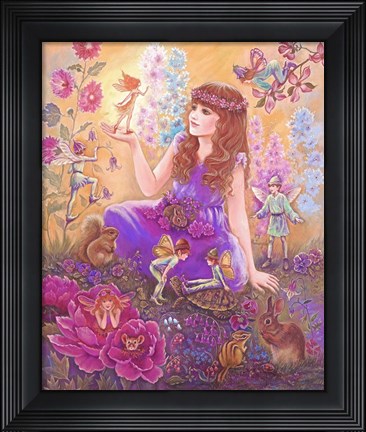 Framed Fairies In My Garden Print