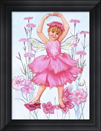 Framed Fairy Of The Pinks Print