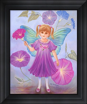 Framed Morning Glory Fairy Print