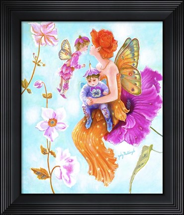 Framed Mother Fairy&#39;s Kiss Print