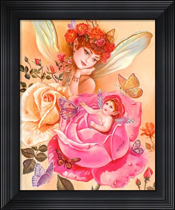 Framed My Little Rosebud Print