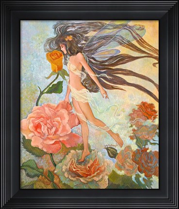 Framed Rose Fairy Print