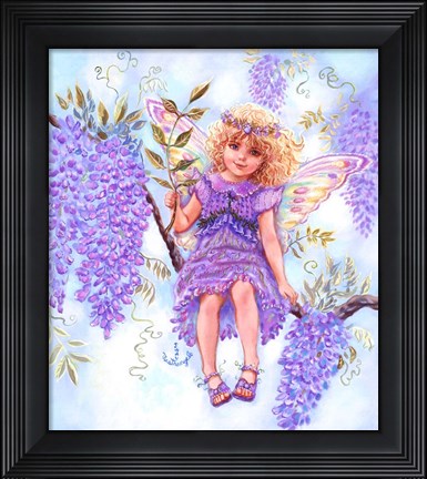 Framed Wisteria Fairy Print