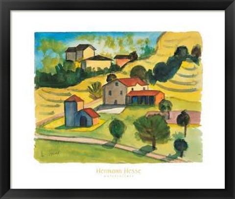 Framed Gehofte am Weinberg Print