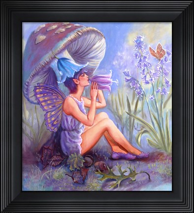 Framed Blue Bell Fairy Print