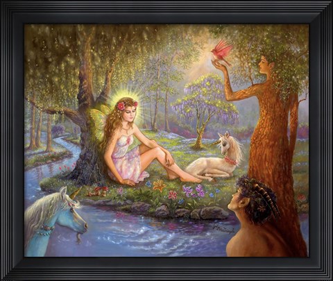 Framed Fairy Of The Mystic Forest Print