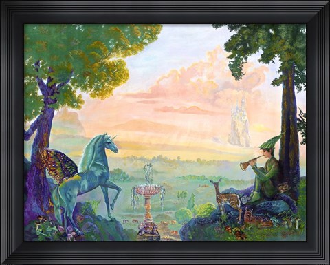 Framed Land Of Pegasus Print