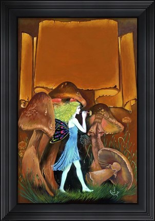 Framed Mushroom Fairy Print