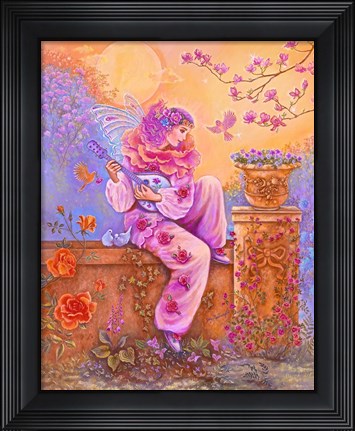 Framed Rose Pierrot Fairy Print