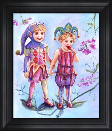 Framed Sweet Pea Elves Print