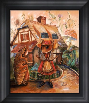 Framed Thumbelina And Mrs Mouse Print