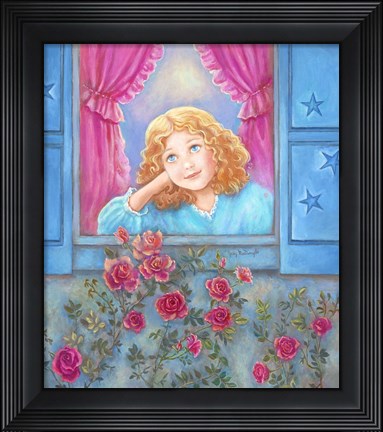 Framed Girl at Window Print