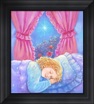 Framed Girl Sleeping Print