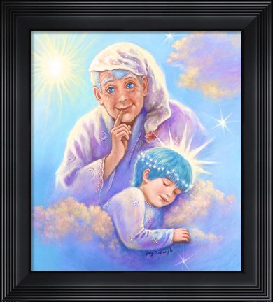 Framed Man in the Moon and Sleeping Twinkle Star Print