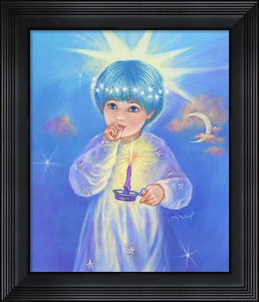 Framed Twinkle Star with Candle Print