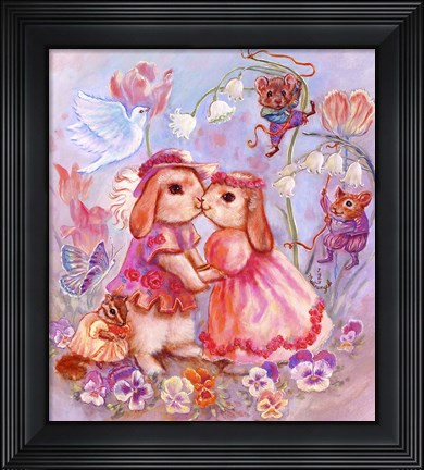 Framed Bunny Wedding Print