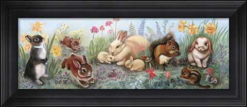 Framed Little Animals Border Print