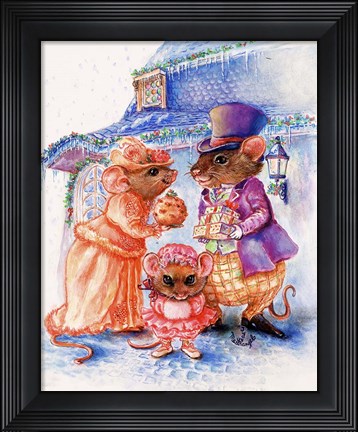 Framed Mouse Christmas Gifts Print