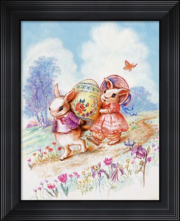 Framed Bunny Trail Print