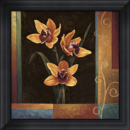 Framed Yellow Orchids Print